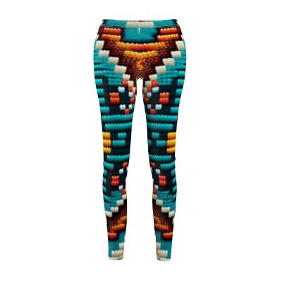 Womens Skinny Casual Leggings All Over Print Southwestern Navajo Native American